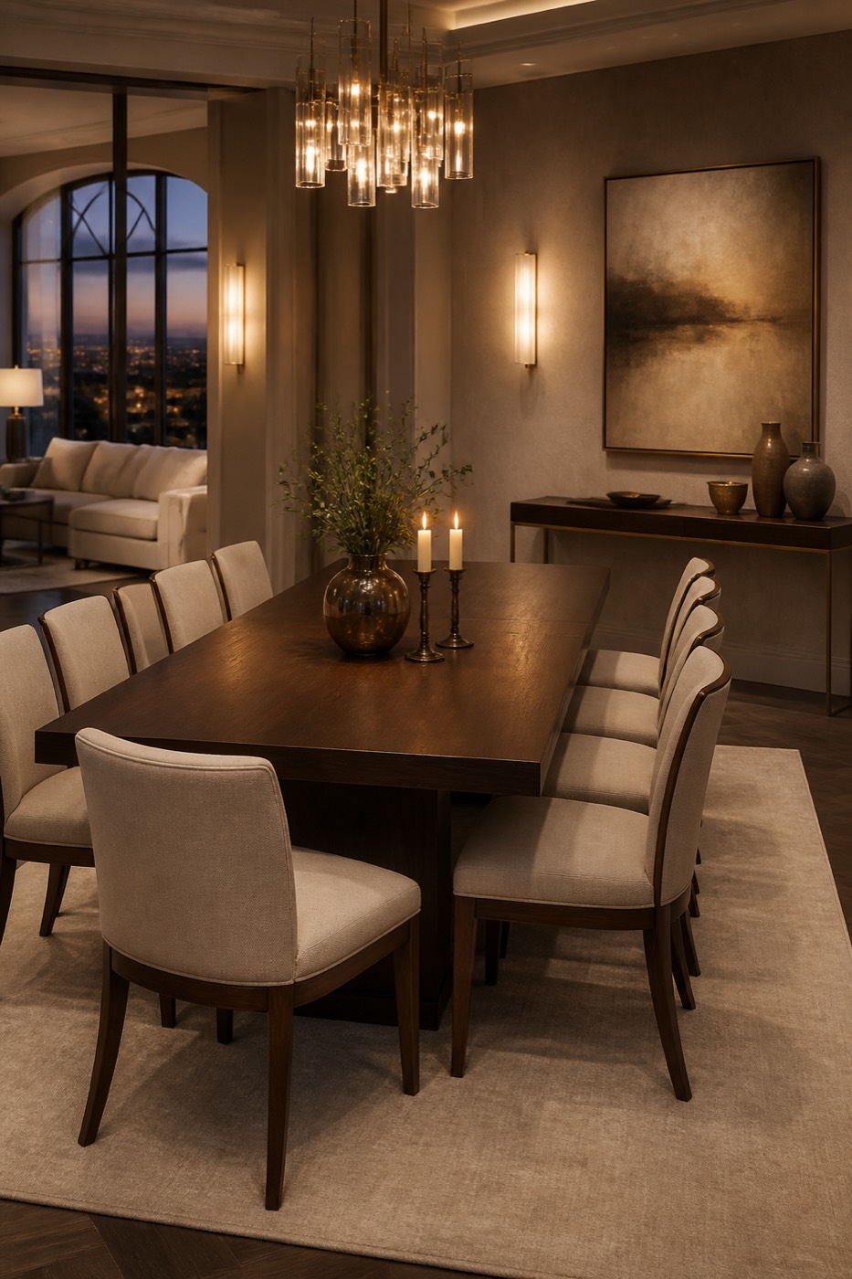 Eight-seat dining table
